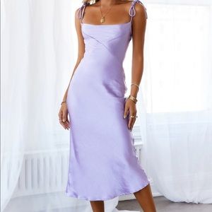 Lavender Slip Into the Night Hello Molly Midi Dress